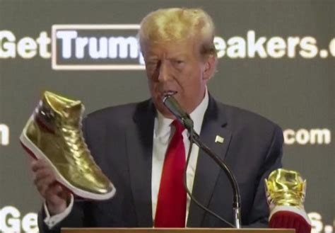 trump fake shoes|Donald Trump launches own.